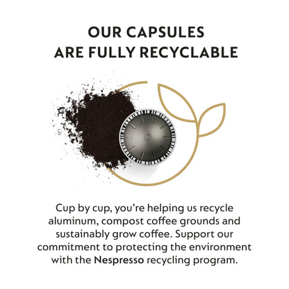 Nespresso Capsules Vertuo, Fortado Gran Lungo Americano, Dark Roast Espresso Coffee, 30 Count Coffee Pods, Brews 5.0oz.