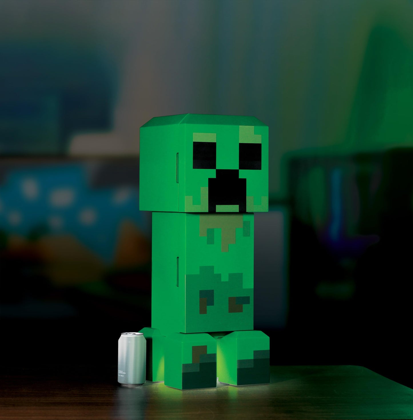 Ukonic Minecraft Legends Creeper 12 Can Mini Fridge AC/DC