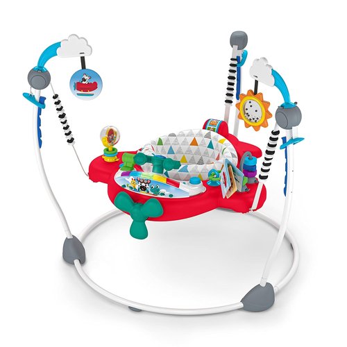 Baby Einstein 2-in-1 Interactive Jumper - Ocean Explorers Airplane Adventure | Lights & Activities for Ages 6+ Months, Max Weight 25 lbs.