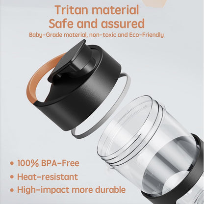 Skiennix Electric Protein Shaker Bottle - 24oz USB-C Rechargeable, BPA-Free, Leak-Proof | Green