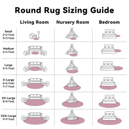 OLANLY Blush Round Rugs for Bedroom - Machine Washable, 2 ft Circle Area Rugs for Living Room, Soft and Fluffy Shaggy Carpet for Teen Girls and Boys, Nursery Rooms, Dorms, Home Decor Aesthetic