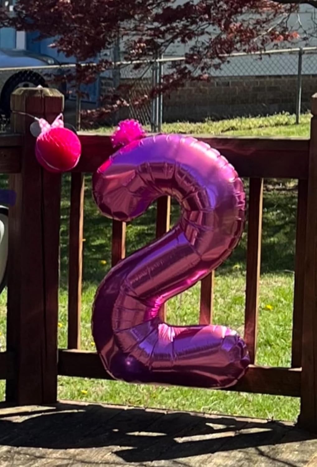 Skiennix 40-Inch Balloon Numbers - Big Rose Purple Balloons for 5th Birthday & Wedding Decor