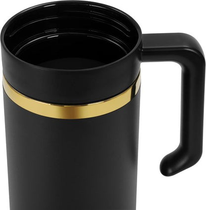 Makerflo 40 Oz Gold Electroplated Black Powder Coated Tumbler - Ideal for Crafting & Personalization | Pack of 25