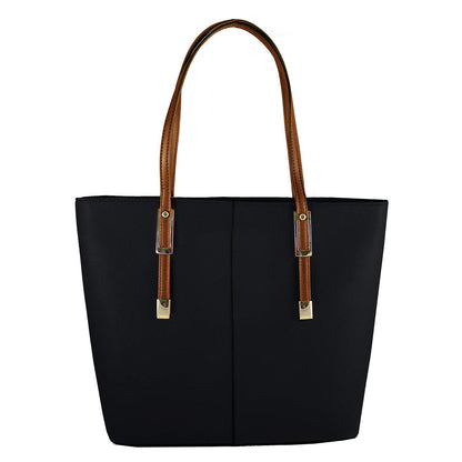 PortoVino Classic Tote Bag - Vegan Leather Wine Purse with Hidden Spout and Dispenser Flask for Wine Lovers that Holds and Pours 2 bottles of Wine! For Traveling, Concerts, Bachelorette Party - Black