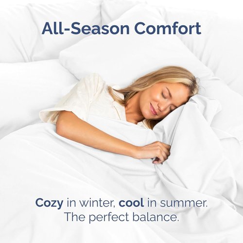 King Size Flat Sheet | Ultra-Soft Hotel Quality Bedding - Breathable, Cooling & Easy-Care - White