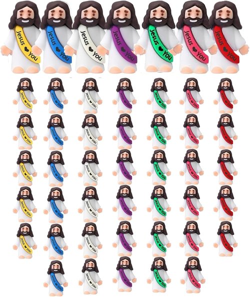 Little Jesus Figures by [Brand Name] - 40 Mini Jesus Statues for Religious Parties & Christian Gifts