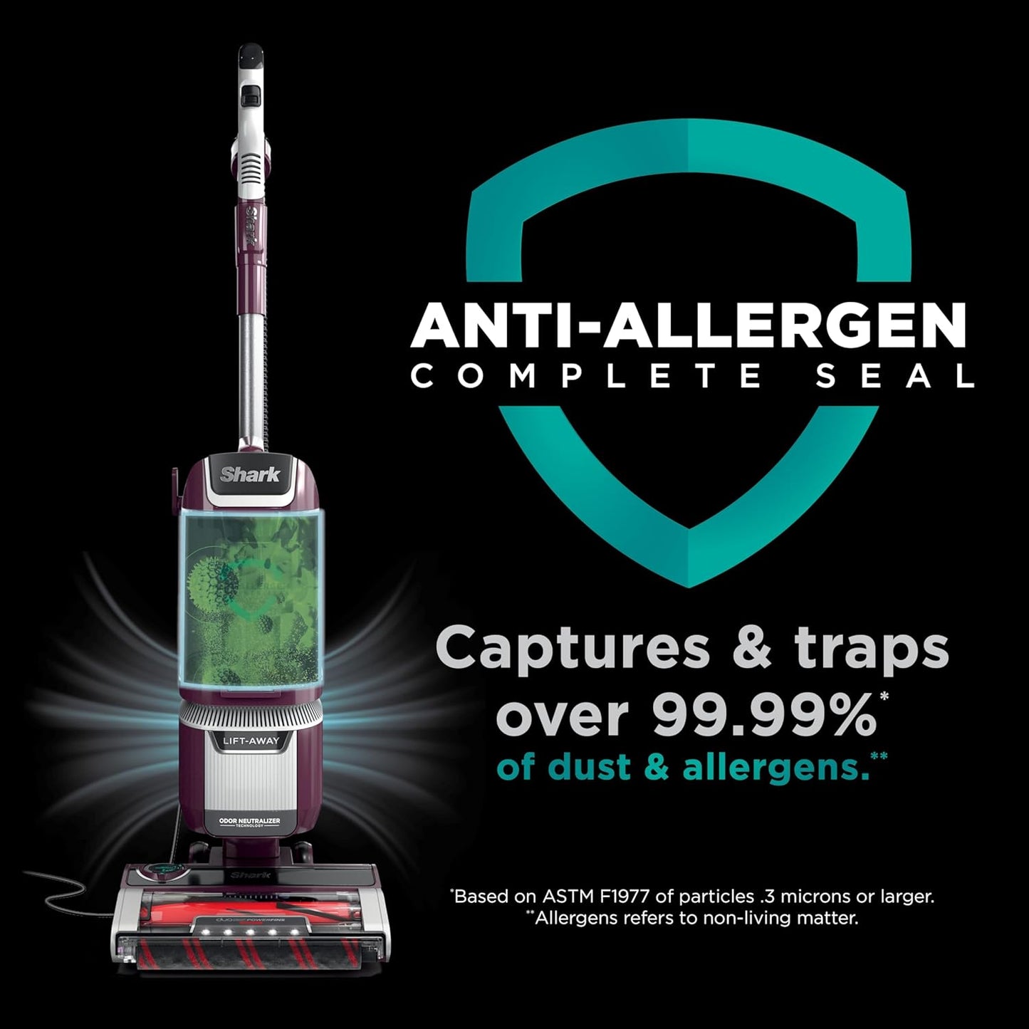 Shark LA702 Rotator Pet Lift-Away Vacuum - DuoClean PowerFins & Odor Neutralizer | Wine Purple
