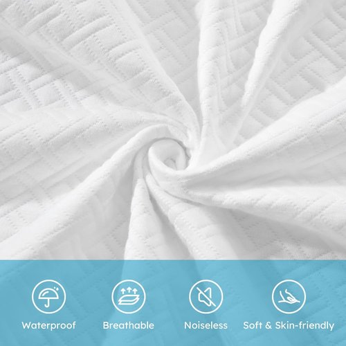 Cozymaker Waterproof Mattress Protector - Cooling Fitted Cover for 8-21" Deep Pocket | Soft & Breathable