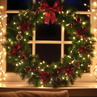 50 16FT LED Christmas String Lights - Battery Operated for Indoor/Outdoor Holiday Decor | Warm White