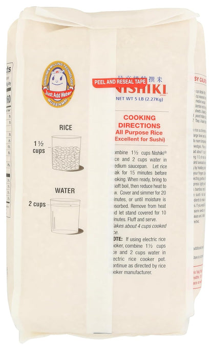 Nishiki Medium Grain Rice - Premium Quality Sushi Rice | 80 Ounce Package