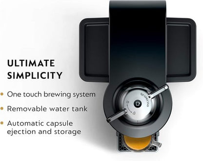 De'Longhi Nespresso Vertuo Coffee & Espresso Maker - Piano Black with Aeroccino Frother