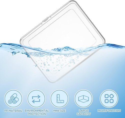 Jetec Mini Clear Beads Storage Containers - 6 Pieces for Jewelry, Crafts & Small Items | 5 x 4 x 1.3 Inch