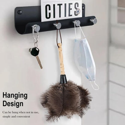 FeelfunFeather Ostrich Feather Duster 14" Natural Handheld Reusable Feathers Dusters with Wooden Handle for Cleaning Supplies Home Car Office(10PCS)