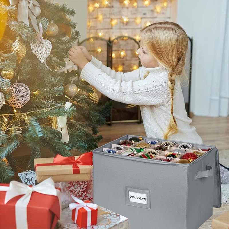 HOLDN’ STORAGE Christmas Ornament Box - Large Decor Containers that
