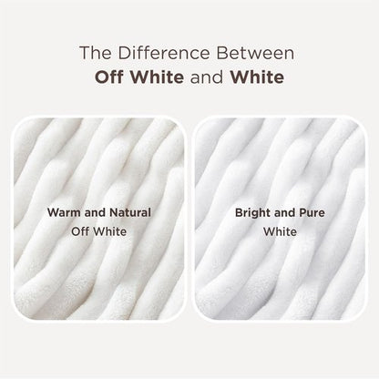Bedsure GentleSoft White Throw Blanket - Cozy Fleece Summer Blanket for Home Decor, 50x60 Inches