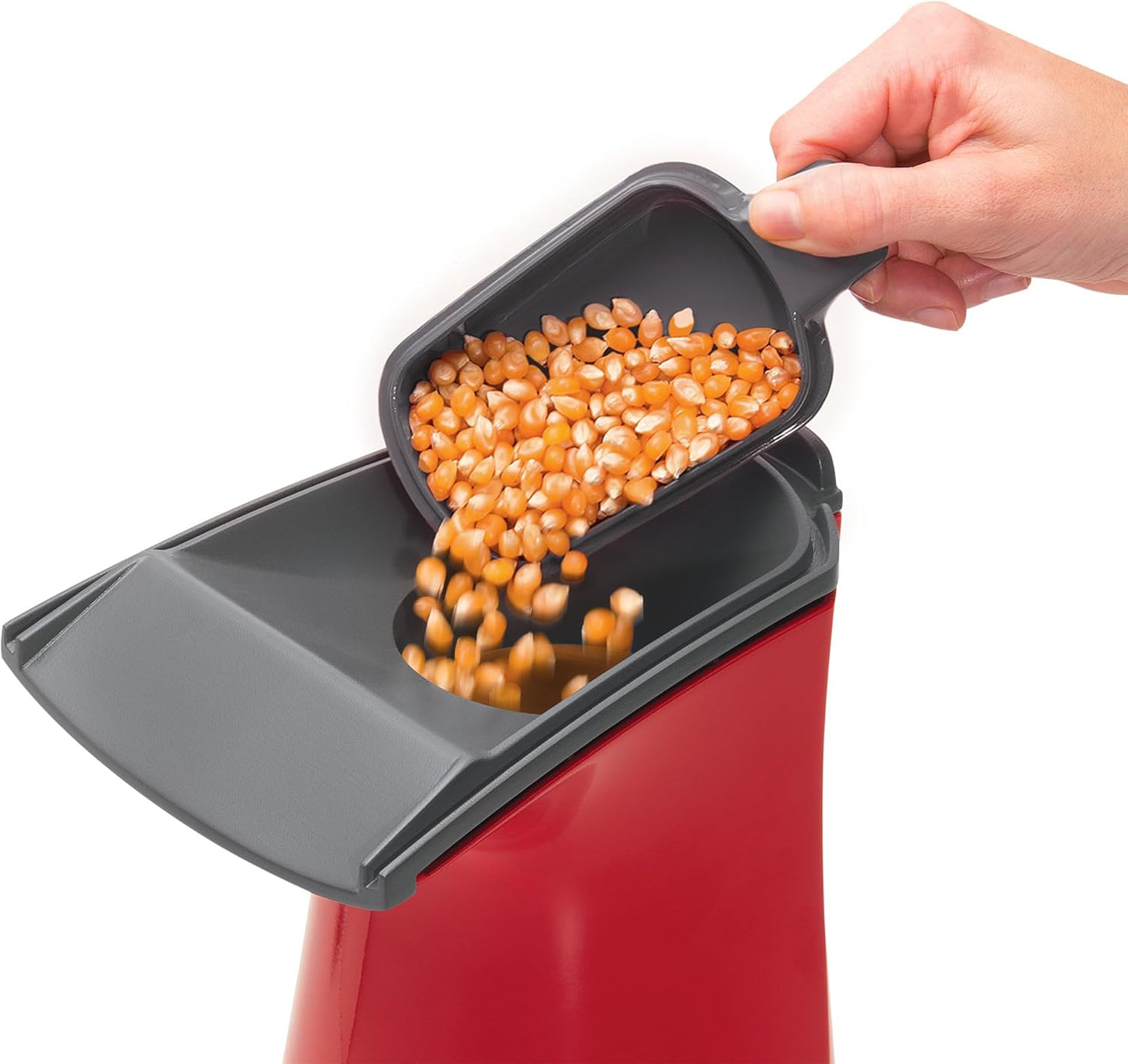 Presto 04863 Poplite Hot Air Popcorn Popper - Easy Clean, Built-In Measuring Cup, 18 Cups, Red