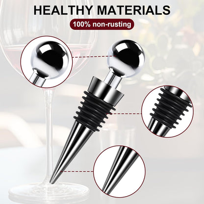 Wine Bottle Stopper 3PCS Wine Stoppers for Wine Bottles Wine Stoppers Bottle Stopper Silicone Wine Bottle Stopper Wine Toppers for Wine Bottles for Home, Hotel, Club, Bar Venues