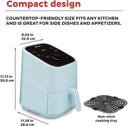 Instant Pot Vortex 2QT Mini Air Fryer - Versatile Cooking, Dishwasher-Safe, Includes 100+ Recipes, Aqua
