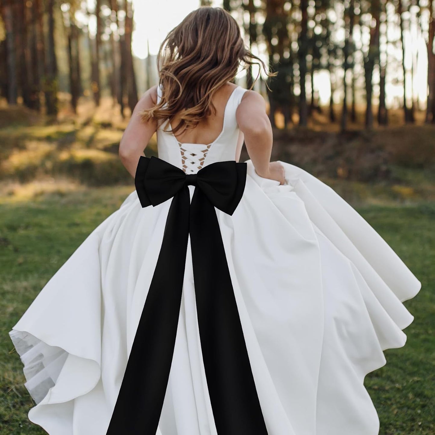Regine Switzerland Large Satin Bow Decoration - Giant Wall Bows for Weddings & Baby Showers | Black