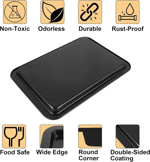 AKOLAFE Nonstick Baking Sheet Pan Set - 4 Pack 9x13 Cookie Sheets for Oven & Cooking