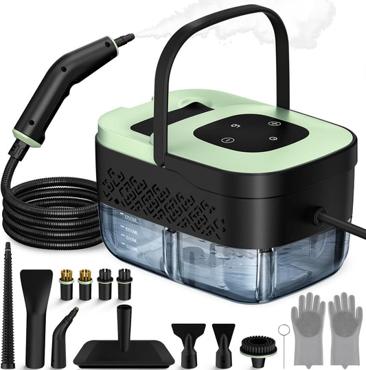 Skiennix Portable Steam Cleaner - 16-Piece Accessory Set | 6-Level Adjustable Heat, Fast 15s Heat-Up