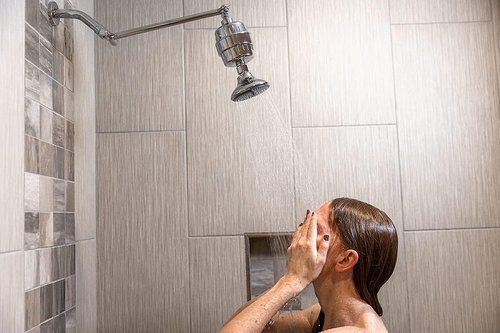 SparkPod High Output Shower Filter Cartridge- Suitable for People with Sensitive and Dry Skin and Scalp, Filters Chlorine and Impurities | 1-min install (Standard, 3 pc)