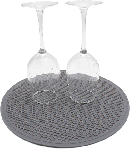 Tongjude Silicone Microwave Mat - Non-Slip Trivet & Hot Pot Holder - 11.7" x 11.7" - Dishwasher Safe
