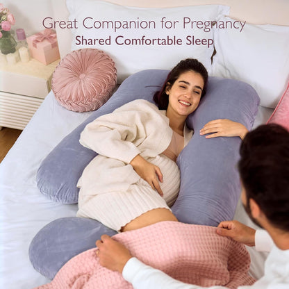 Momcozy Pregnancy Pillow - Comfortable Knee Support for Side Sleepers | Ideal for Expecting Mothers
