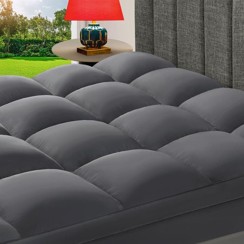 CHOKIT Queen Mattress Topper - Extra Thick Pillow Top for Back Pain Relief | Cooling Mattress Pad with Deep Pocket (8-21 Inch)