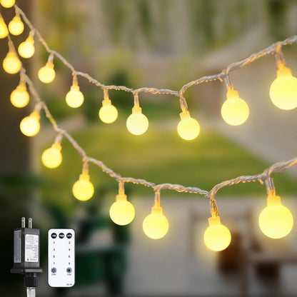 Skiennix 147ft Globe String Lights - Waterproof 300 LED Indoor/Outdoor Fairy Lights | Warm White for Holiday Decor