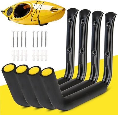 GEEDAR Heavy Duty Garage Storage Hooks - Thickened Steel, 120 LB Capacity, 4-Pack for Kayaks, Ladders & Bikes