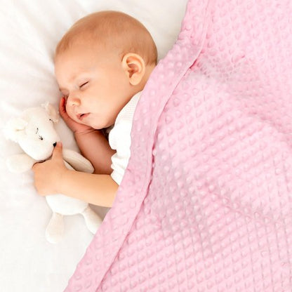 Man Fai Sky Baby Blanket for Girls, Soft Toddler Blanket 30 x 40 Inch, Newborn Blankets for Nursery, Stroller, Toddler Bed, Carseat, Double Layer, Pink