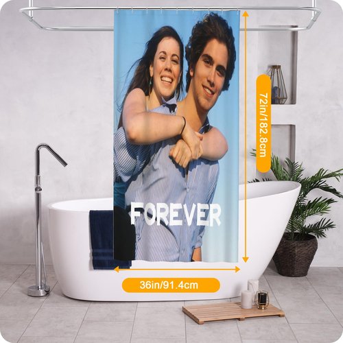 Ceosande Custom Shower Curtain Personalized Your Design with Picture Photo Shower Curtains for Bathroom Waterproof Shower Curtain Liners with 12 Hooks for Washroom Hotel Home Decor