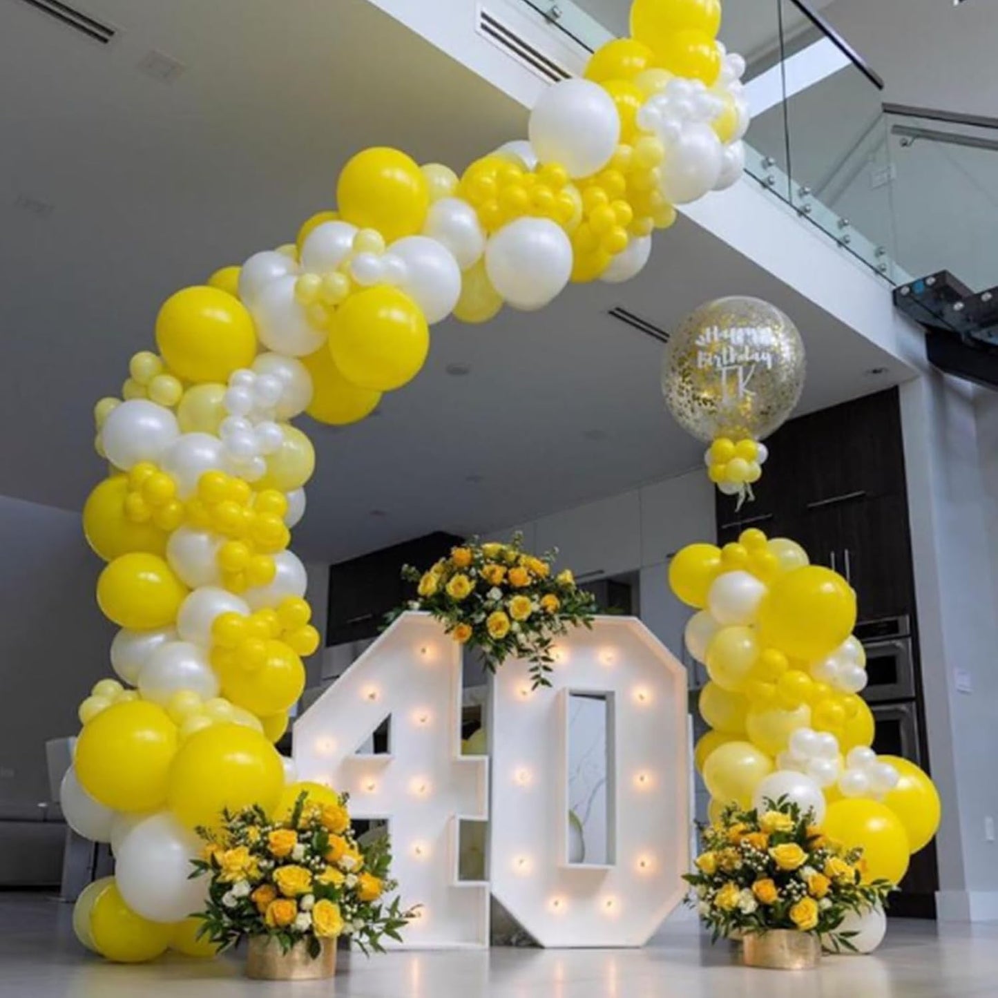 Awenztech Yellow Balloons - 12-Inch Latex Balloons | 50-Pack for Baby Showers & Birthday Parties