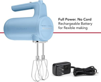 KitchenAid Hand Mixer - Cordless 7 Speed for Effortless Mixing | Blue Velvet Finish