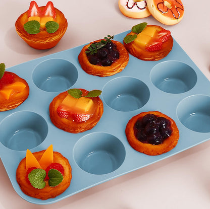 Skiennix 7-in-1 Silicone Bakeware Set - BPA-Free Kitchen Molds for Cakes, Muffins & Pies