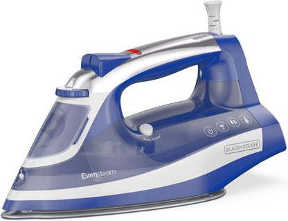 BLACK+DECKER Steam Iron - EvenSteam Soleplate & Smart Control | Easy-Fill Water Tank, 3-Way Shutoff