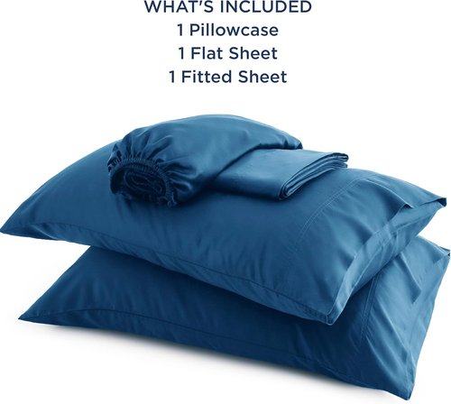 Bedsure Cooling Twin XL Sheets - Breathable & Soft Rayon from Bamboo | Deep Pocket Hotel Luxury Teal