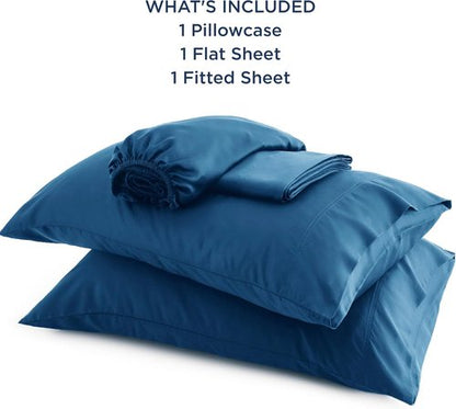 Bedsure Cooling Twin XL Sheets - Breathable & Soft Rayon from Bamboo | Deep Pocket Hotel Luxury Teal