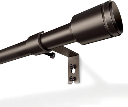 Skiennix Adjustable Curtain Rods - 5/8” Diameter, 30-45 Inch for Small Windows - Bronze Finish with Brackets