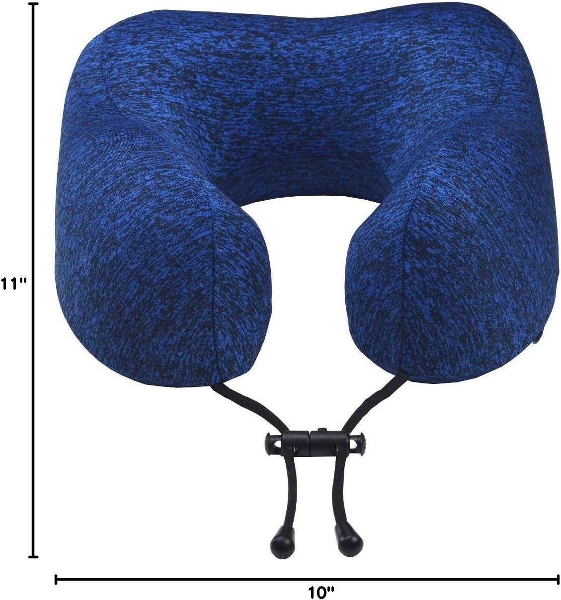 Napfun Travel Neck Pillow - Upgraded 100% Pure Memory Foam for Airplane Comfort | Portable Blue Headrest