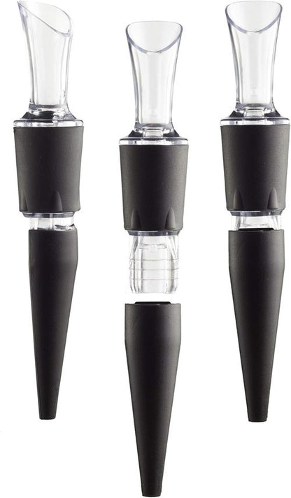 2-Pack -100% MADE IN THE USA - Drip-Free WINE POURER with Patented TILT AERATION CONTROL