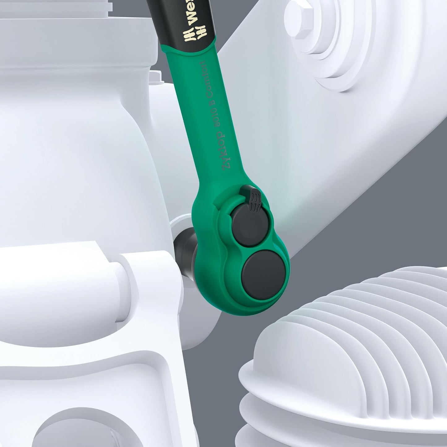 WERA - Zyklop Comfort Ratchet Set | 12-Piece Metric Set with Reversing Lever & 3/8" Drive