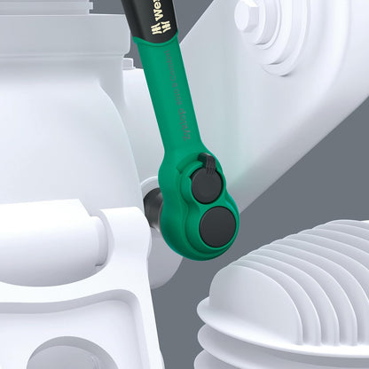 WERA - Zyklop Comfort Ratchet Set | 12-Piece Metric Set with Reversing Lever & 3/8" Drive