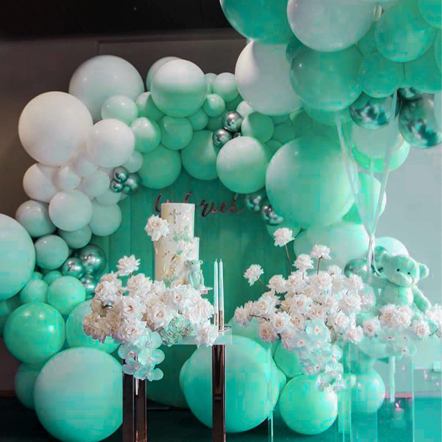 PartyWoo Teal Balloons - 50 Pack 12 Inch Pastel Turquoise Balloons for Graduation & Baby Showers