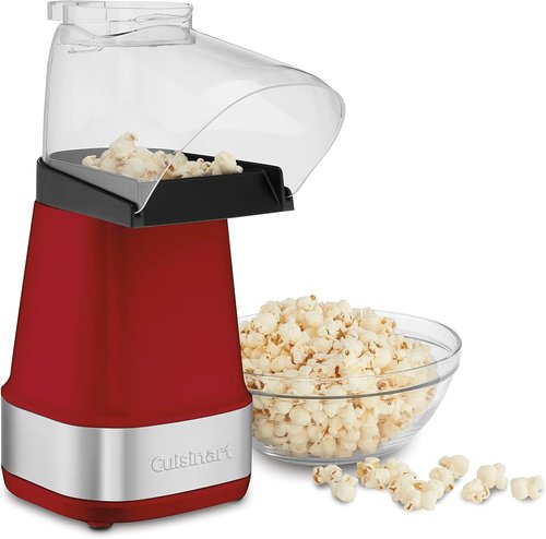 Cuisinart EasyPop Hot Air Popcorn Maker - Quick & Healthy Snack Solution | Vibrant Red Color