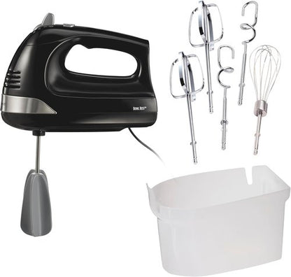 Hamilton Beach 6-Speed Electric Hand Mixer - Powerful 275W Motor, Whisk & Dough Hooks, Easy Clean - Black