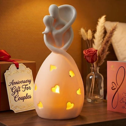 Infinity Love Candle Holder - Flickering LED Candle for Couples | Perfect Gift for Weddings & Engagements