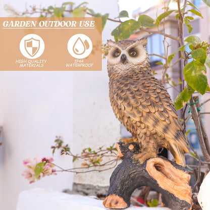 Regine Switzerland Owl Garden Statue - Perching Resin Figurine for Indoor & Outdoor Decor