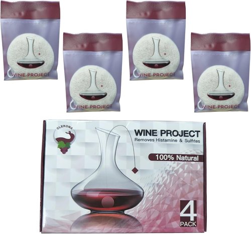 4Pcs Wine Filter Bags Purifier Wine Filters Remover Histamines, Wine Lovers Accessories Party Gifts